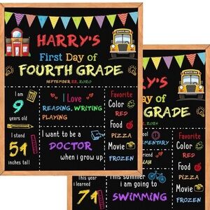 First Day Of School Chalkboard Sign